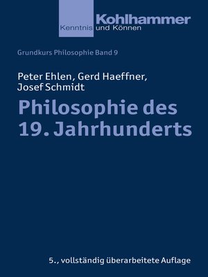 cover image of Philosophie des 19. Jahrhunderts